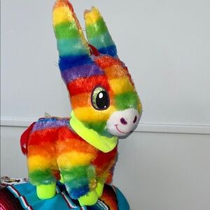 Fiesta Colorful Plush Donkey Toy with Blanket